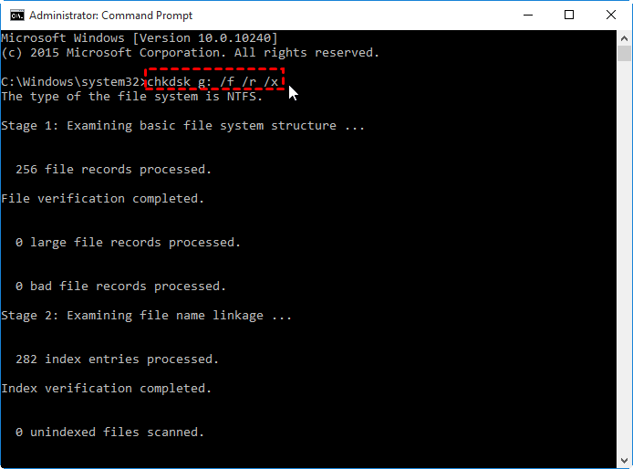 chkdsk -Befehl