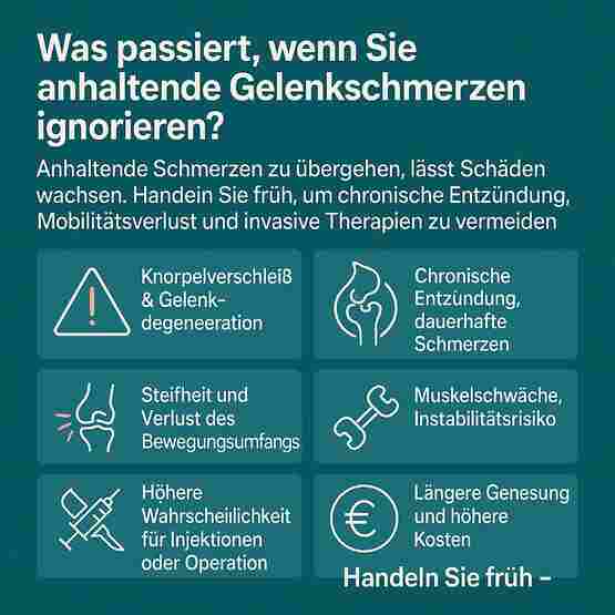 Risiko von Gelenkdegeneration und chronischer Entzündung