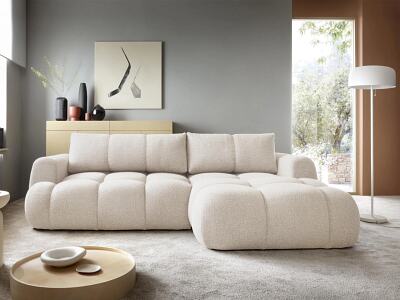 beige Ecksofa